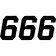 (image for) Race Series Numbers - 6" Black - No. 6