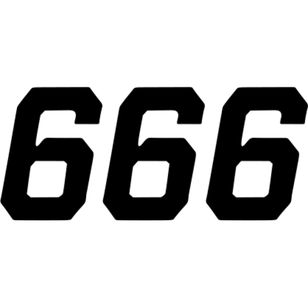 (image for) D'COR VISUALS Race Series Numbers - 6" Black - No. 6