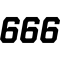 (image for) Race Series Numbers - 6" Black - No. 6