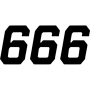 (image for) Race Series Numbers - 6" Black - No. 6