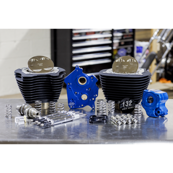 (image for) S&S CYCLE 132" Power Package, Wrinkle Black (Non-Highlight), Chain Drive