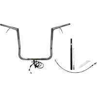 (image for) Pre-Wired EZ Install 1 1/4" Flat Top Handlebar Chrome 16" Rise