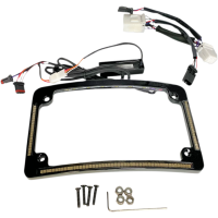 (image for) LED Radius License Plate Frame Gloss Black