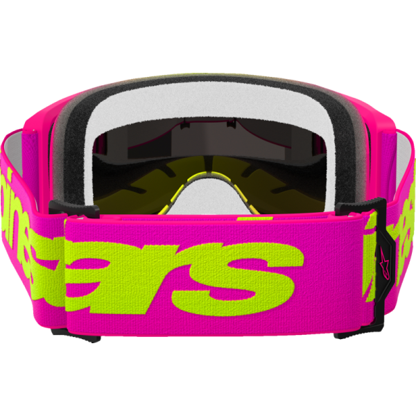 (image for) ALPINESTARS GOGGLES Alpinestars Vision 5 Goggle, Wordmark Pink/Yellow with Mirror Red Lens