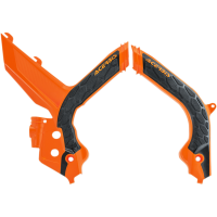 (image for) Acerbis X-Grip Frame Guard - KTM 150/250/300 XC-W, 350/500 EXC-F/XC-F 20-23 - Orange 16/black