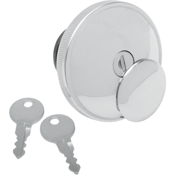 (image for) Drag Specialties Locking Gas Cap Non-Vented Chrome