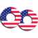 (image for) Factory Effex Moto Grip Donuts - Flag (red/white/blue)