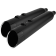 (image for) Khrome Werks 4.50" HP PLUS Slip-On Mufflers - Black w/ black Edge tip billet end caps