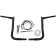 (image for) EZ Install 1 1/4" Pointed Top Handlebar Gloss Black 12" Rise