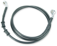 (image for) Black Vinyl-Coated Stainless Steel Front Brake Line Kit, +4" Ext