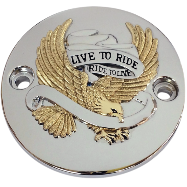 (image for) Drag Specialties 'Live To Ride' Points Cover (Gold)
