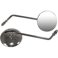 (image for) Chrome Universal Round Mirror, 7-1/2" Stems