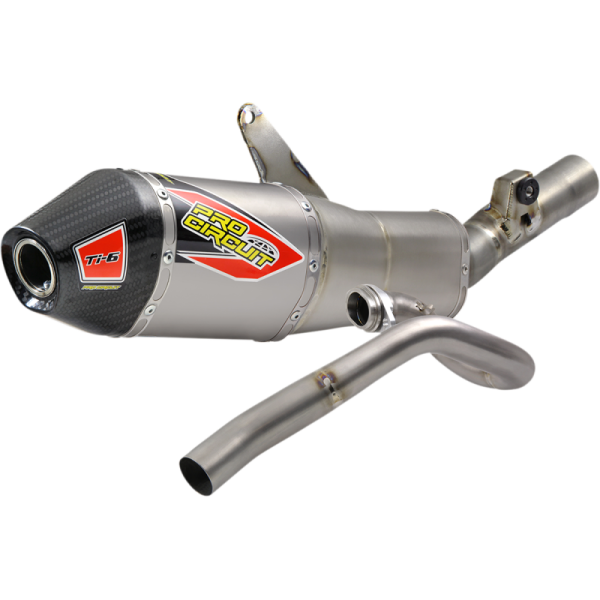 (image for) Pro Circuit Ti-6 Titanium Exhaust System w/ Carbon End Cap for Honda CRF450R/RX