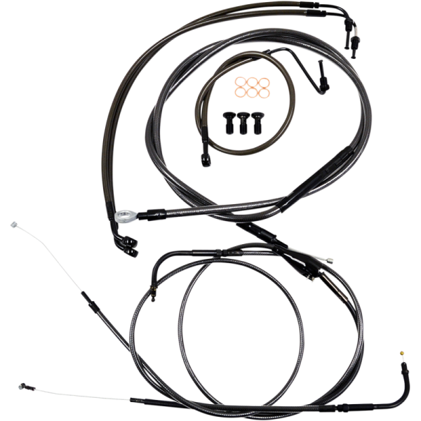 (image for) LA Choppers Midnight Braided Standard Kit for 08-13 Dresser w/ ABS (15-17in.)