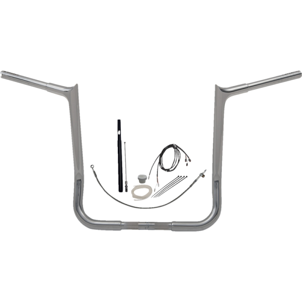 (image for) FAT BAGGERS INC EZ Install 1 1/4" Pointed Top Handlebar Chrome 16" Rise