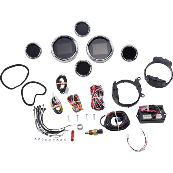 (image for) Dakota Digital Six-Gauge MLX Package Chrome Bezel (Early Model)