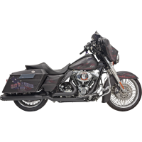 (image for) Bassani True-Dual Down Under System - Black w/ Straight Can Mufflers
