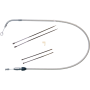 (image for) Quick Connect Braided Upper Clutch Cable - Polished Stainless
