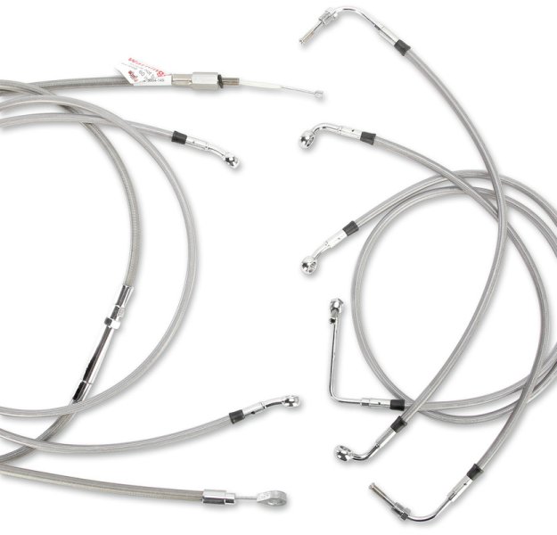 (image for) Burly Brand Ape Hanger Install Kit - Stainless Steel