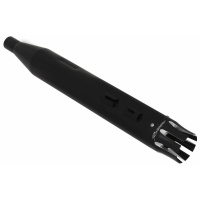 (image for) 4" Black with Black Castle End Caps