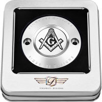 (image for) Timing Cover Mirror polished w/ Masonic emblem