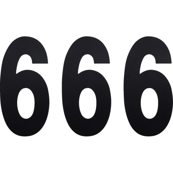 (image for) FACTORY EFFEX Standard Numbers - 6" Black - No. 6