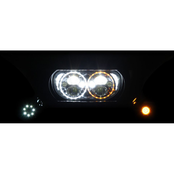 Custom Dynamics TruBEAM LED Headlamp with Auxiliary Turn Signals
