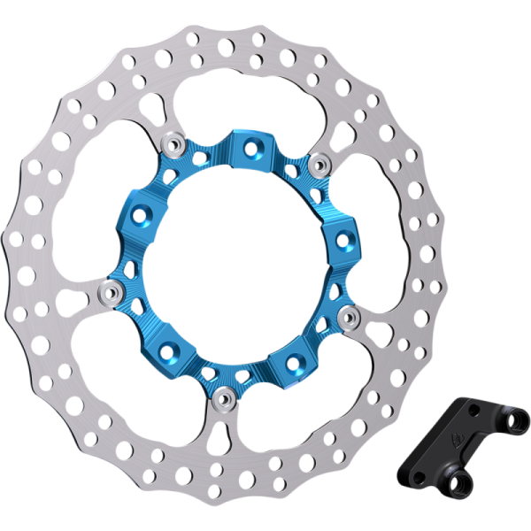 (image for) Arlen Ness 14" Full Floating Rotor Kit, Blue, Left