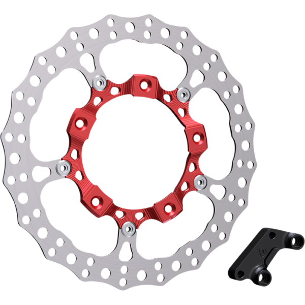(image for) Arlen Ness 14" Full Floating Rotor Kit, Red, Left