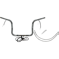 (image for) Pre-Wired EZ Install 1 1/4" Round Top Handlebar Chrome 12" Rise