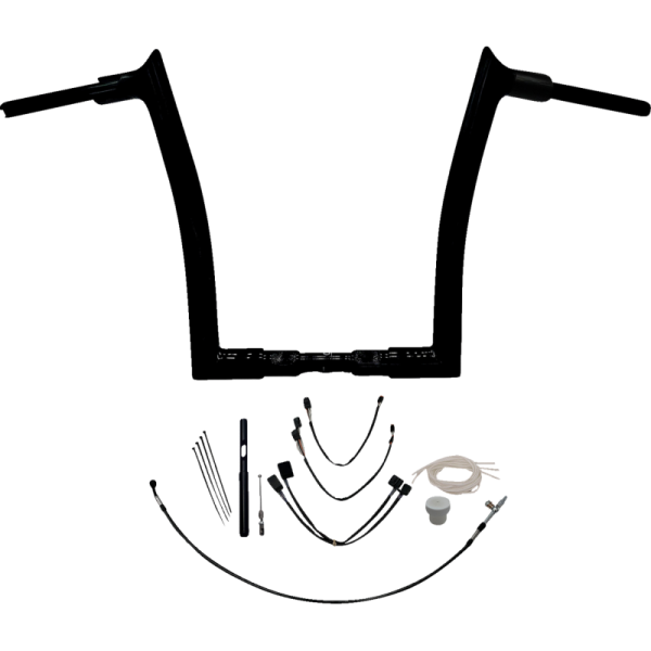 (image for) FAT BAGGERS INC Fat Baggers Pointed Top EZ Install Handlebar 14" Gloss Black