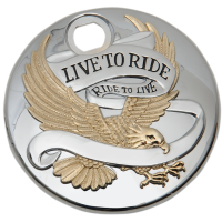 (image for) Live To Ride Fuel Door Chrome w/ Gold