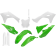 (image for) UFO Complete Body Kit - Green/white/green