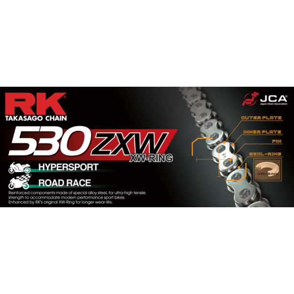 (image for) RK GB530ZXW Gold Sealed Chain - 120 links
