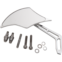 (image for) Chrome Large Flame Mirror, Left