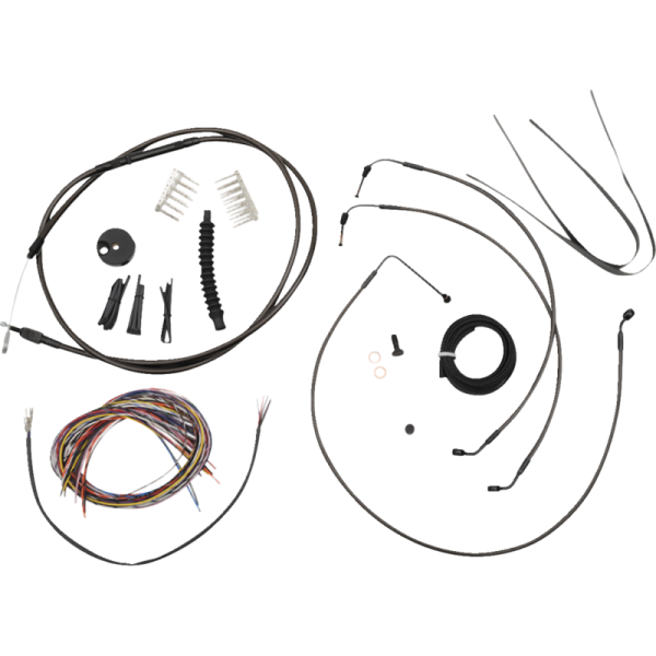 (image for) LA Choppers Midnight Braided Complete Kit for 18-24 Softail w/ ABS (12-14in.)