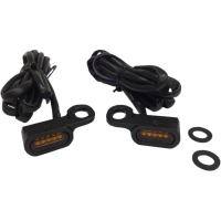 (image for) LED Handlebar Marker Lights Black/Amber