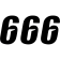 (image for) Slash Series Numbers - 6" Black - No. 6