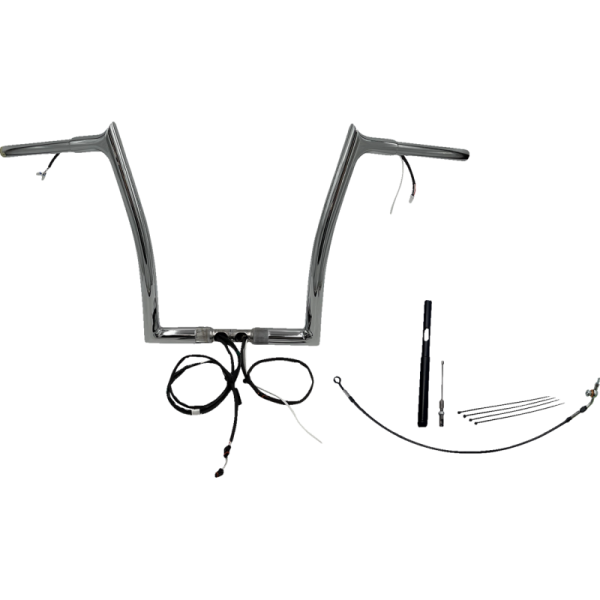 (image for) FAT BAGGERS INC EZ Install Chrome 14" Pointed Top Handlebar Kit
