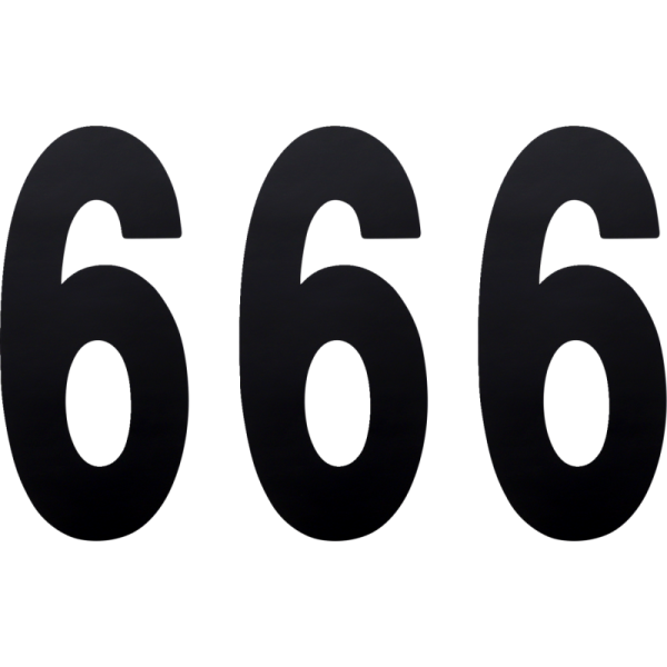 (image for) FACTORY EFFEX Standard Numbers - 8" Black - No. 6