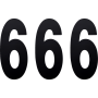 (image for) Standard Numbers - 8" Black - No. 6