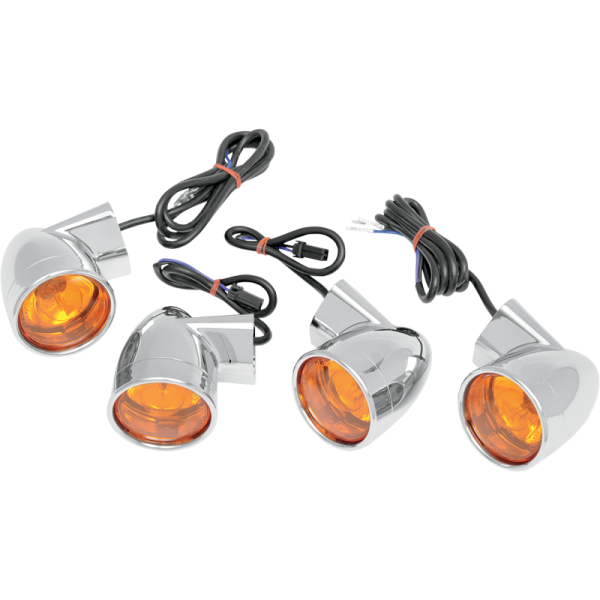 Drag Specialties Bullet-Style Turn Signal Kit with Diamond-Style Mounts