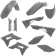 (image for) Acerbis Replacement Plastic Full Kit - Gray