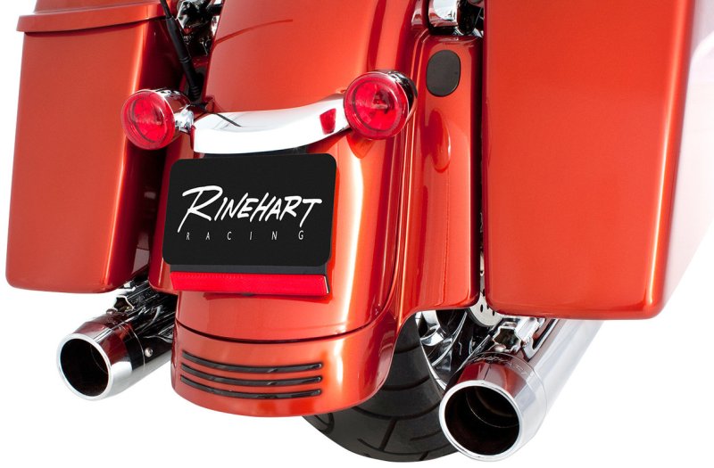 (image for) Rinehart Racing 3.5" Slip-On Mufflers, Chrome with Chrome End Caps