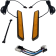 (image for) LED Front Fork Lightz - Amber/Black