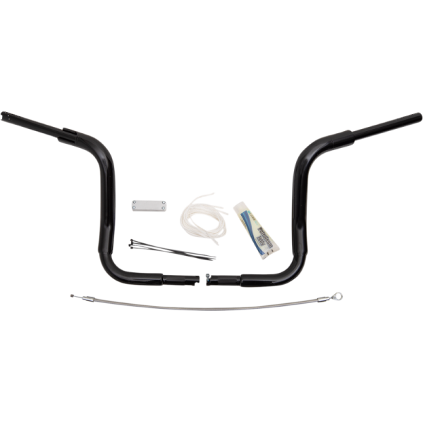 (image for) Fat Baggers Round Top EZ Install Handlebar 12" Gloss Black