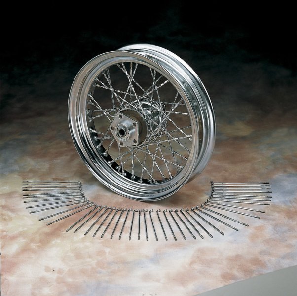 (image for) Drag Specialties Twisted Chrome Spoke Set 21"