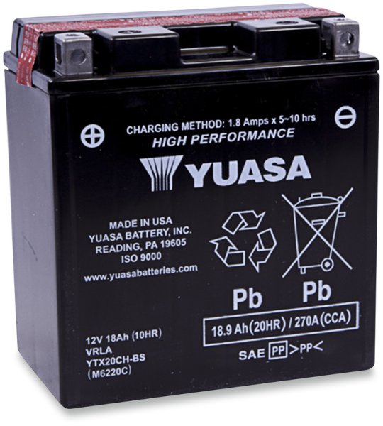 (image for) Yuasa High-Performance AGM Battery YTX20CH-BS