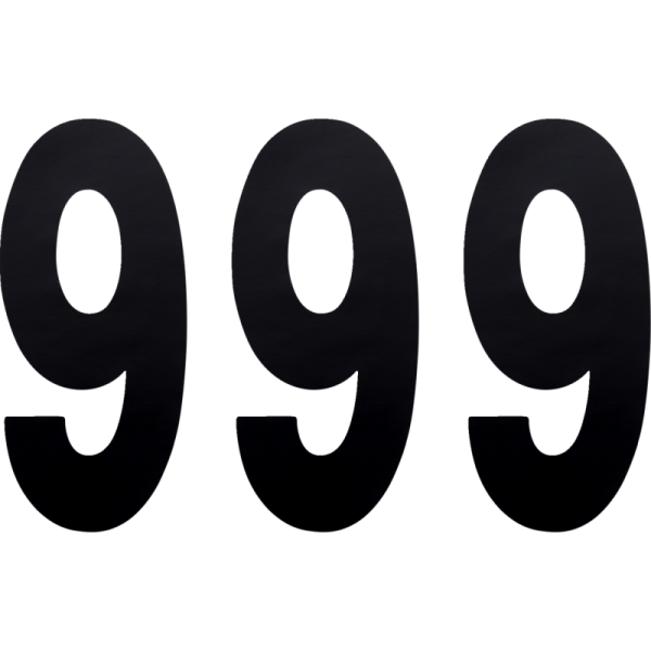 (image for) FACTORY EFFEX Standard Numbers - 8" Black - No. 9