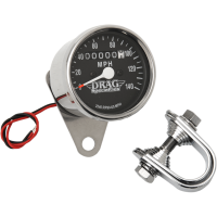 (image for) Mini Mechanical Speedometer Chrome 2240:60 Black